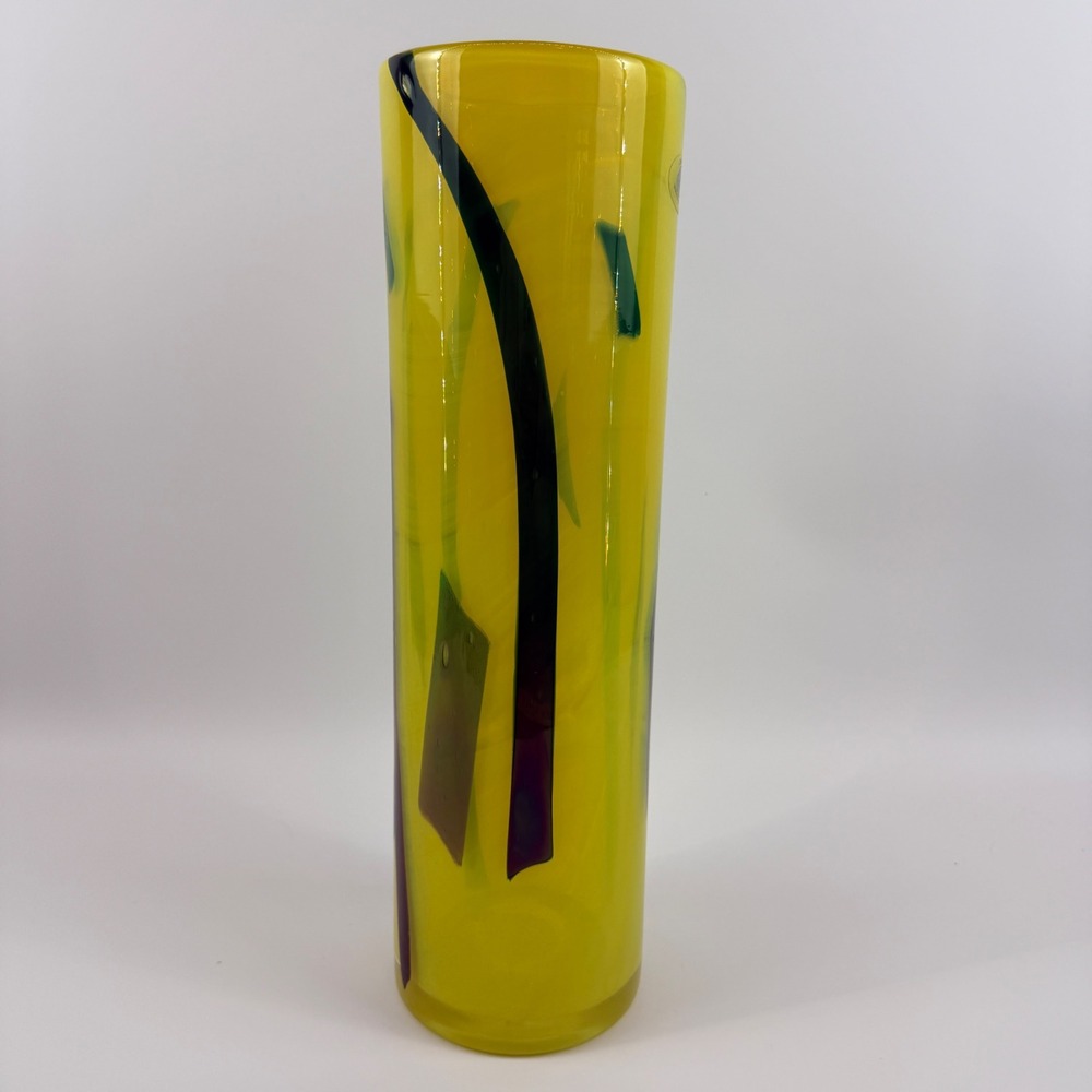 HTF Blenko 2704 Opaque Cylinder Vase Double Signed Richard Blenko 2005 - Picture 5 of 11